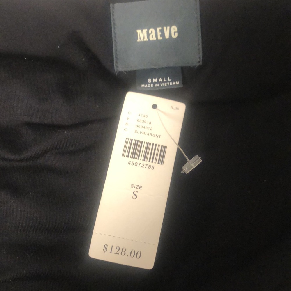 NWT Anthropologie Tamera Surplice Metallic Twinkling Wrap Dress Silver - Picture 5 of 6